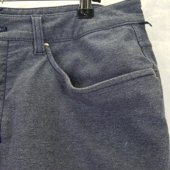 Lululemon ABC Pant Skinny Tech Men's 33 X 27 Blue Chambray Woven Stretch LM5983S - Picture 6 of 16